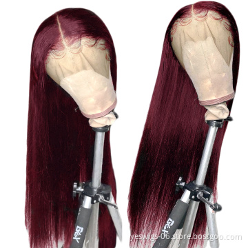 Yeswigs Wholesale 27#30#99J 613 Blond Lace Front Wig Human Hair Wigs For Black Women Brazilian Straight Cuticle Aligned Hair Wig